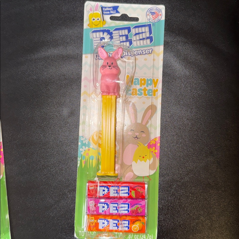 PEZ Happy Easter Bunny Candy Dispenser Bundle - Pink, White & Yellow, NEW - Picture 3 of 4